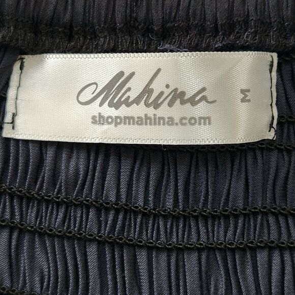 Mahina Strapless Romper Harem Pants Black Smocked Top Swim Cover Up Women's M - Picture 5 of 9